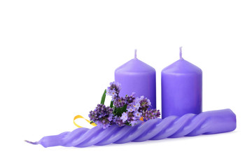 Obraz na płótnie Canvas Candles and lavender