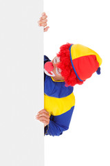 Joker Presenting Blank Placard