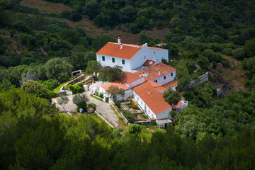 Fototapeta premium Menorca traditional Mediterranean houses aerial view