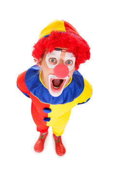 Portrait Of A Shocked Clown