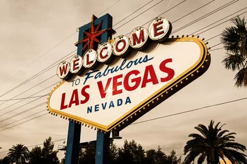 Türaufkleber Willkommen im Las Vegas-Zeichen © somchaij