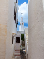 Binibequer Vell in Menorca Binibeca white village Sant Lluis