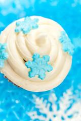 Cupcake with snowflake