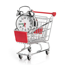 Buying time concept with clock