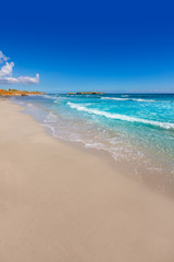 Fototapeta na wymiar Menorca Platja de Binigaus beach Mediterranean paradise
