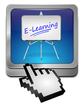 E-Learning Button mit Cursor