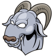 Vector illustration of Head Goat