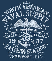 Vintage Nautical Design for Apparel