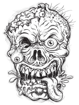 Sketchy Zombie Head