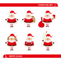 set of Christmas Santa Claus