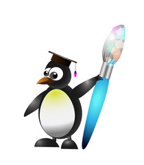 studying penguin