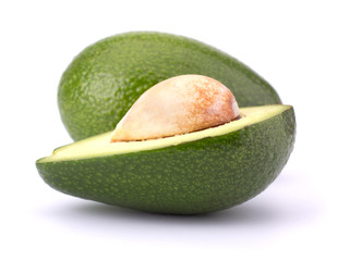 Fresh avocado fruit isolated on white background