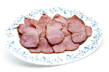 Rinderschinken auf Teller