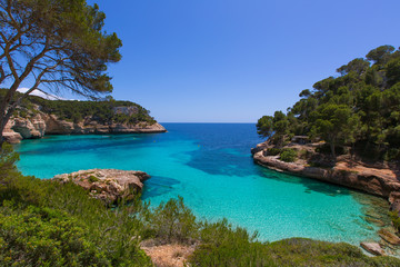 Cala Mitjana y Mitjaneta in Menorca Ciutadella at Balearic © lunamarina