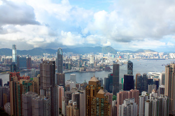 Fototapeta na wymiar Hong Kong from Victoria Peak