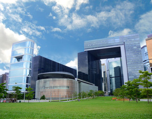 Fototapeta premium Central Government Complex in Tamar, Hong Kong