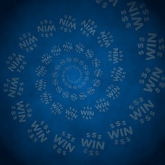 3d graphic of a soft win label  on vintage background