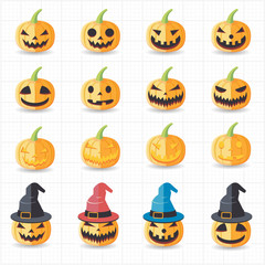 Halloween pumpkin icons