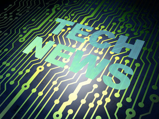 News concept: circuit board with Tech News