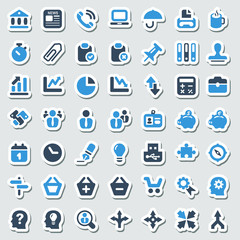 iconset businnes work blue & sticker
