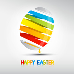 Easter egg, shiny colors, Happy Easter