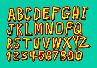 Font Sketch Hand drawing vector letters