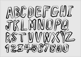 Font Sketch Hand drawing vector letters
