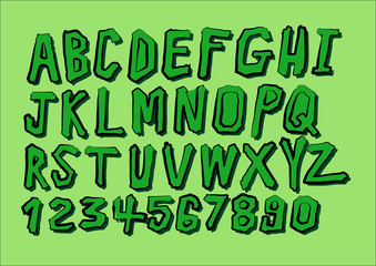 Font Sketch Hand drawing vector letters