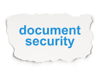 Safety concept: Document Security on Paper background