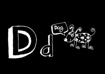 A b c  cartoon text font Hand drawing vector letters