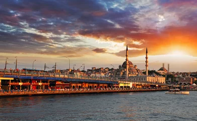 Foto op Canvas Istanbul bij zonsondergang, Turkije © TTstudio