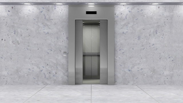 Animation of Modern Elevator. Full HD Video Clip