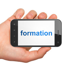 Education concept: Formation on smartphone