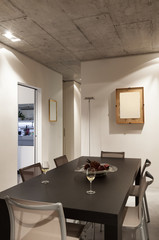 beautiful modern house in cement, interiors