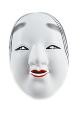 Japanese mask isolated over white background