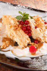 tasty pastry with berries