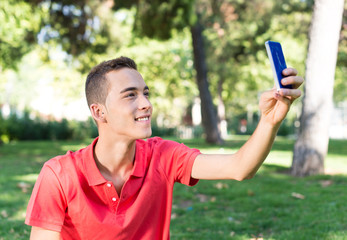 Young man with mobile phone