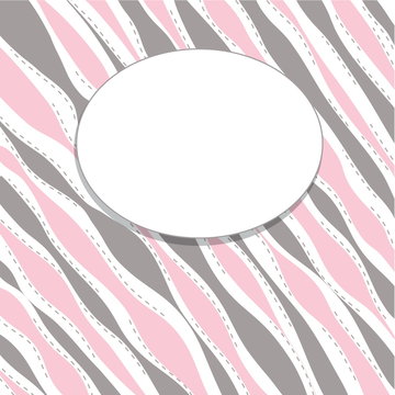 abstract background with frame of wavy lines vector