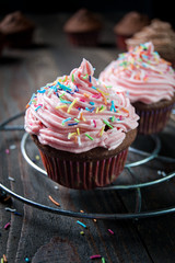 Sweet chocolate muffin