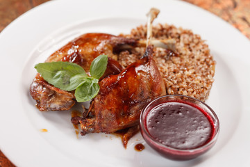 duck wings with cranberry sauce