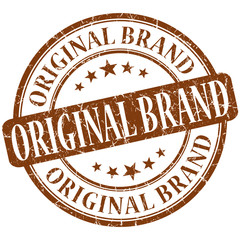 Original brand grunge brown round stamp