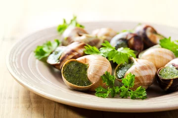 Photo sur Plexiglas Plats de repas assiette d& 39 escargots