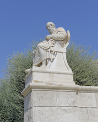 Naklejka premium Plato the philosopher statue, Athens Greece