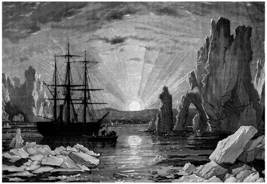 North Pole : Midnight Sun - 19th century