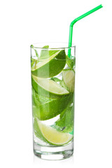 fresh mojito cocktail isolated