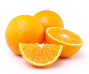 Orange fruit isolated on white background