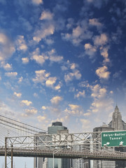 Interstate sign near New York City, USA