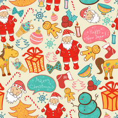 Christmas vector seamless pattern
