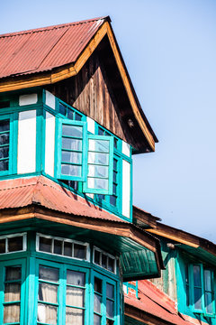 Houseboats,the floating luxury hotels in Dal Lake,Srinagar.India