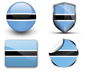 Botswana flag icons